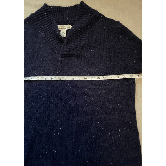 LOGG by H&M Sweater Mens Size Medium Navy V Neck Heavy Wool Pullover Sweater - Picture 11 of 14